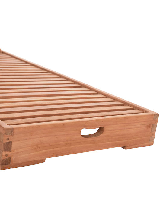 Ξαπλώστρα Ξύλινη Chet Μπεζ 200x65x13εκ.