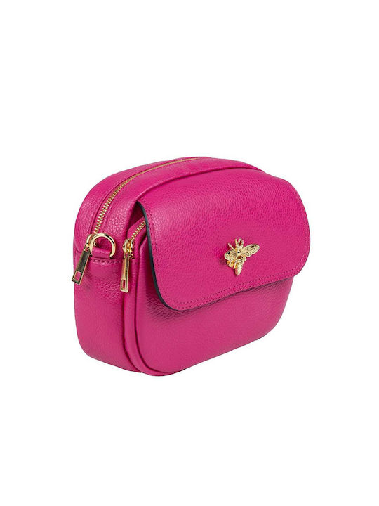 De piele Geantă de damă De umăr Fuchsia