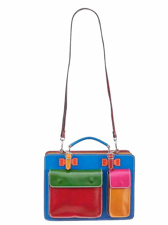Leder Damentasche Handtasche Blau