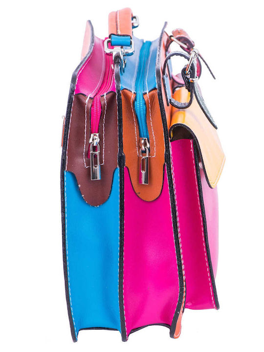 Leder Damentasche Handtasche Orange
