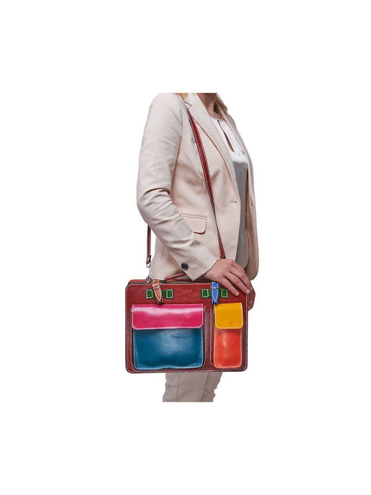 Leder Damentasche Handtasche Burgundisch