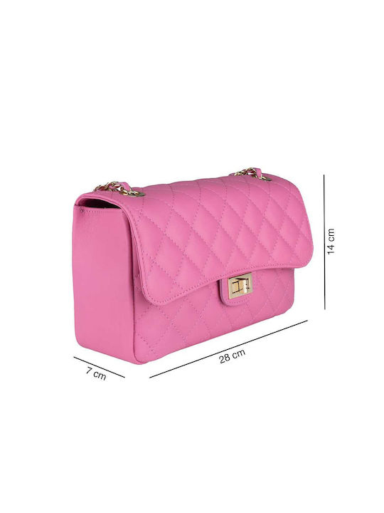Leder Damen Handtasche Fuchsie