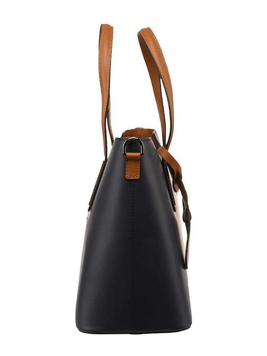 Leder Damentasche Handtasche Marineblau