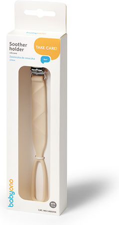Babyono Clip Pacifier made of Silicone Beige