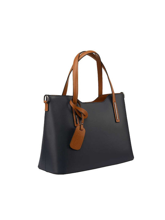 Leder Damentasche Handtasche Marineblau
