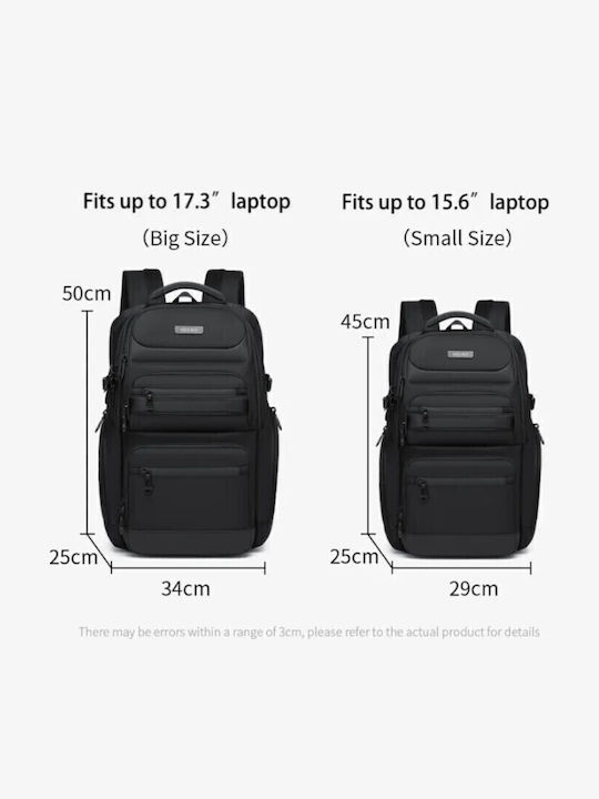 Ozuko Backpack Αδιάβροχο Μαύρο