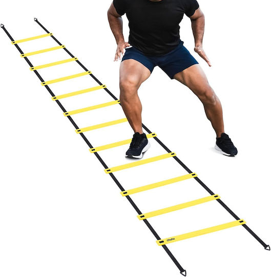 Ohuhu Trainingsset Agility-Leiter 12 Sprossen 6 m Länge Tragetasche