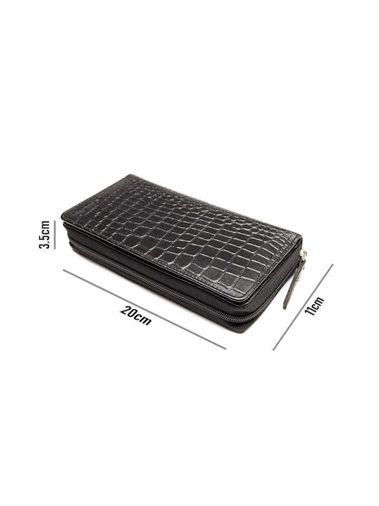Set Leather Men's Wallet Black