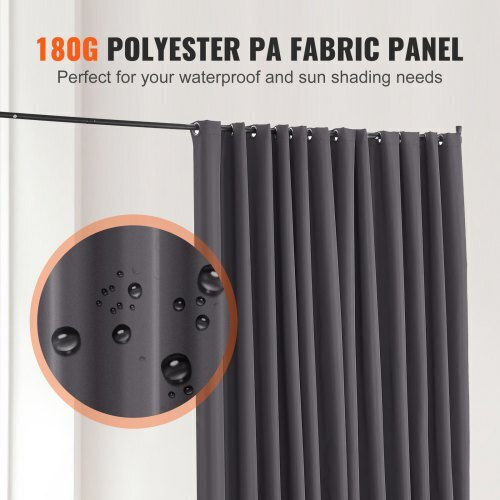 Vevor Portable Room Divider Wheels Gray Privacy Screen Blpf96120incwmuxev0