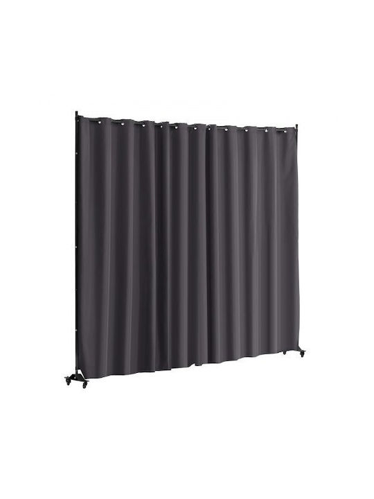 Vevor Portable Room Divider Wheels Gray Privacy Screen Blpf96120incwmuxev0