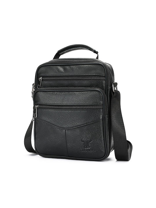 Piele Geantă pentru bărbați De umăr / tip crossbody Neagră