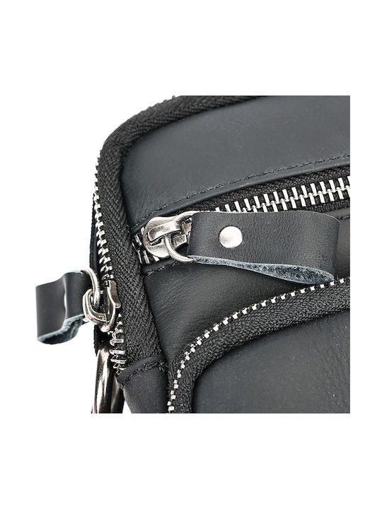Piele Geantă pentru bărbați De umăr / tip crossbody Neagră