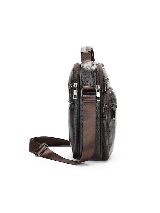 Piele Geantă pentru bărbați De umăr / tip crossbody Maro