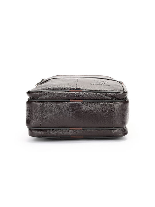 Piele Geantă pentru bărbați De umăr / tip crossbody Maro