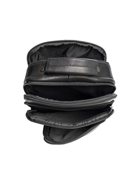 Piele Geantă pentru bărbați De umăr / tip crossbody Neagră