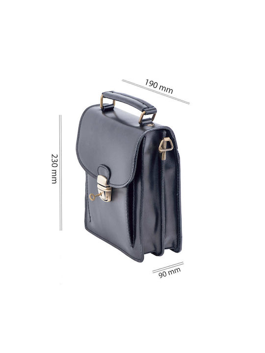 Piele Geantă pentru bărbați De umăr / tip crossbody Neagră