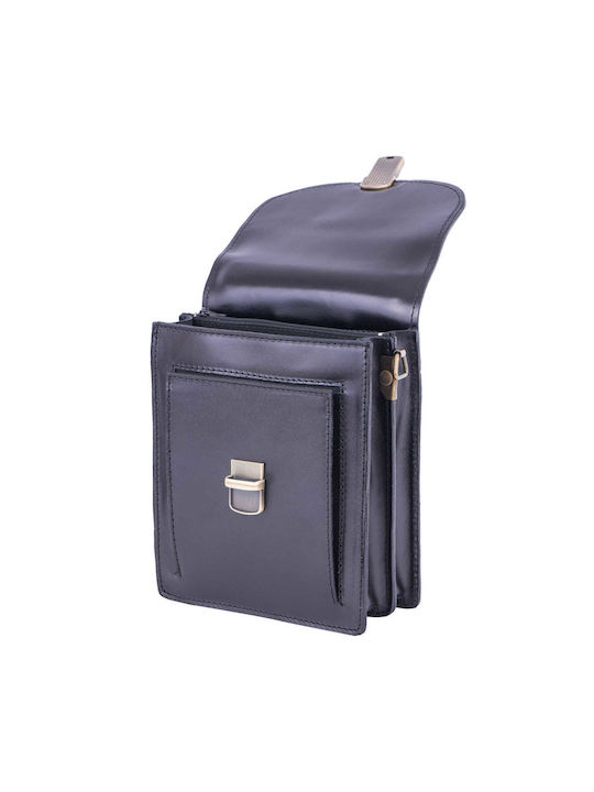 Piele Geantă pentru bărbați De umăr / tip crossbody Neagră