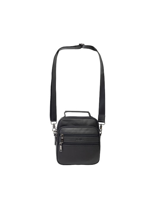 Piele Geantă pentru bărbați De umăr / tip crossbody Neagră