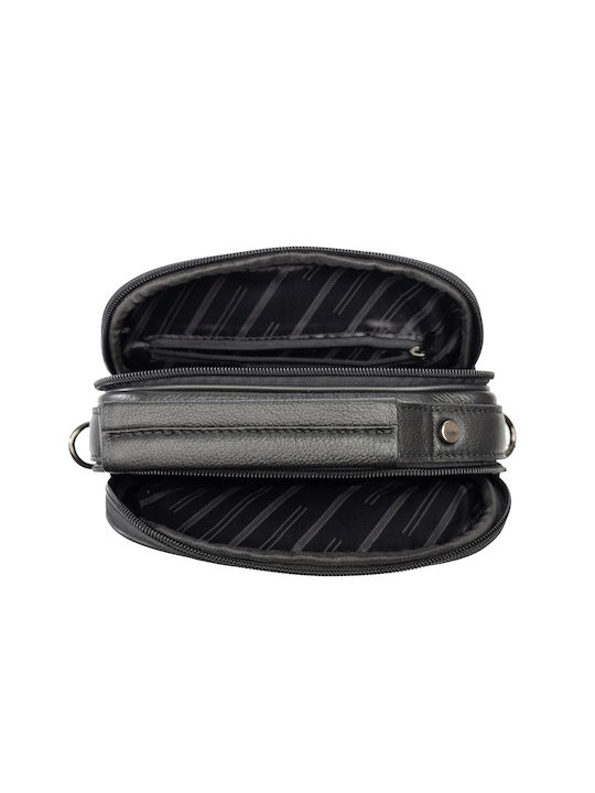 Piele Geantă pentru bărbați De umăr / tip crossbody Neagră