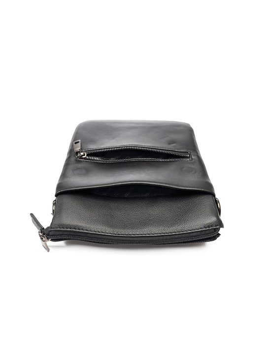 Piele Geantă pentru bărbați De umăr / tip crossbody Neagră