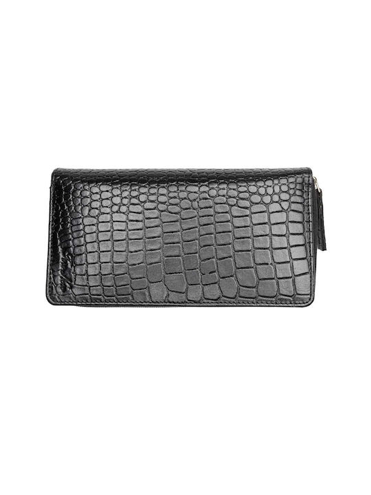 Din piele Portofel de damă Clasice Negru