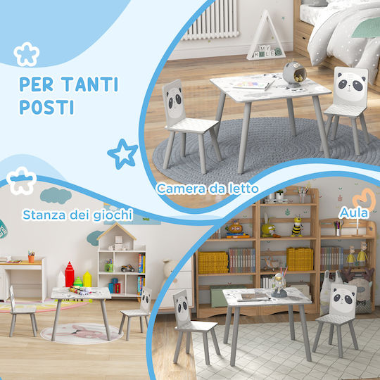 Kids Table and Chairs Set Gray Zonekiz