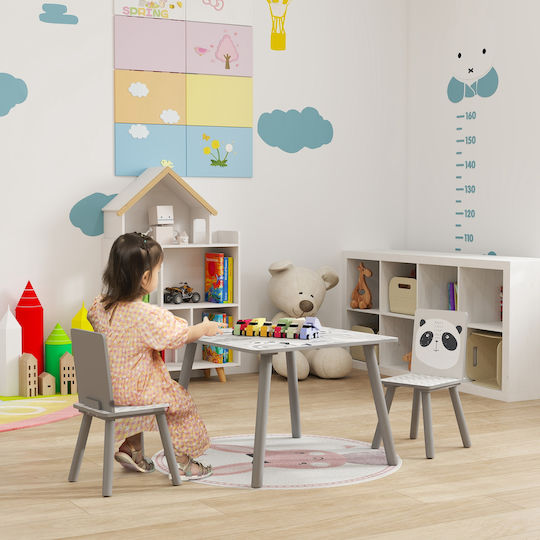Kids Table and Chairs Set Gray Zonekiz
