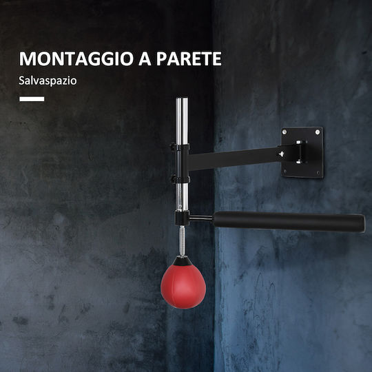 HomCom Leather Speed Punching Bag Red