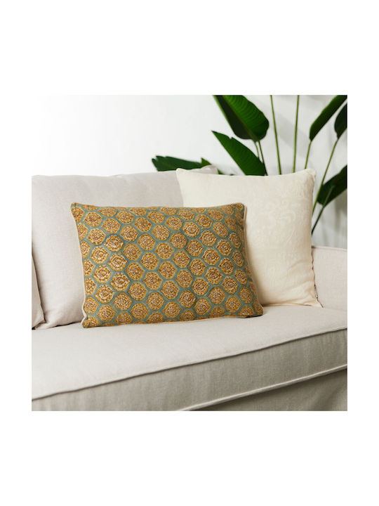 InTheBox Sofa-Kissen Venetian Aus 100% Baumwolle Aqua 40x60cm