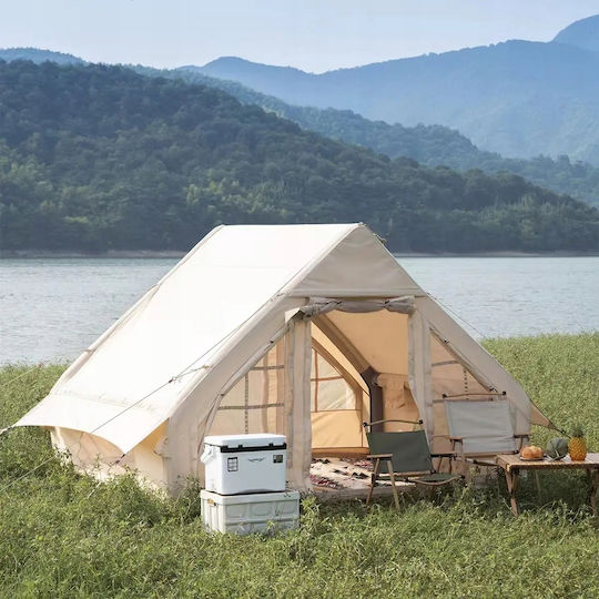 Tabelul Oțel pentru Camping Pliabil 60x90x45cm Maro