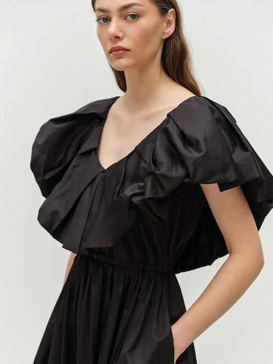 Maxi Damenkleid Für Hochzeit - Taufe Schwarz