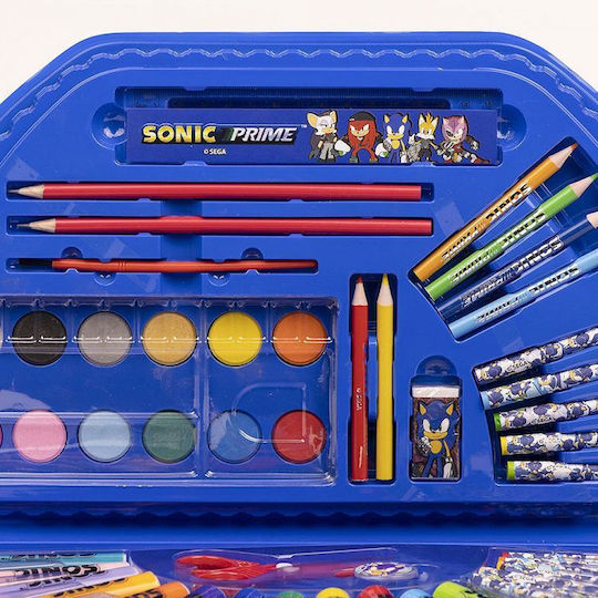 Cerda Sonic Colouring Set in Case 55x40cm 50 Pieces