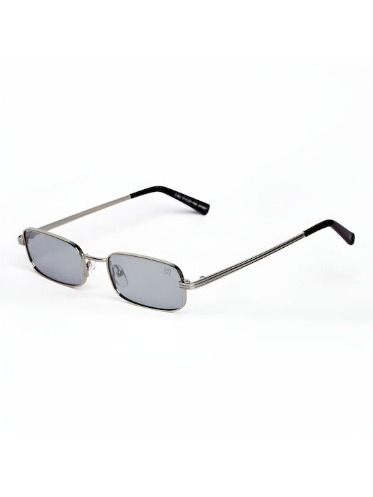 AV Sunglasses Cali Unisex Γυαλιά Ηλίου με Ασημί Μεταλλικό Σκελετό και Ασημί Καθρέφτη Φακό 128-SILVER