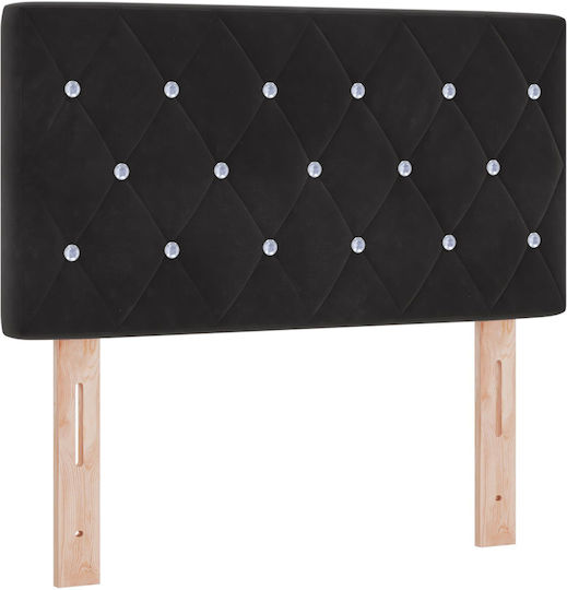 vidaXL Fabric Bed Headboard Black 80x88cm
