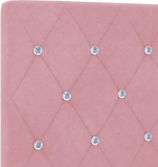 vidaXL Stoff Kopfstütze für Bett Rosa 80x88cm