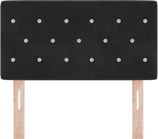 vidaXL Fabric Bed Headboard Black 80x88cm