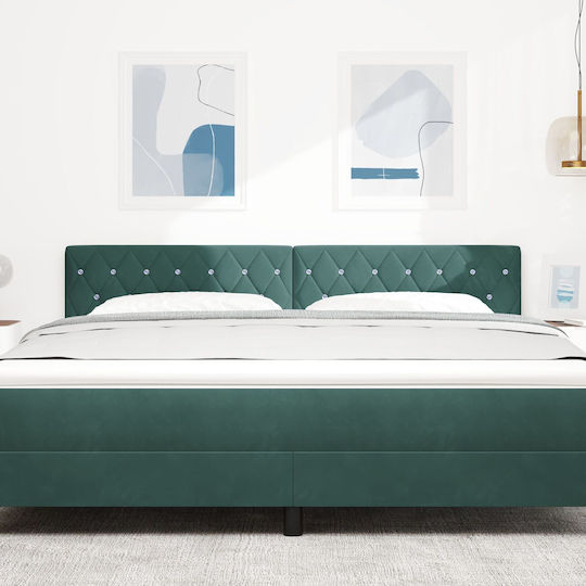 vidaXL Kopfstütze für Betten Hölzernes Dunkelgrün 180x88cm