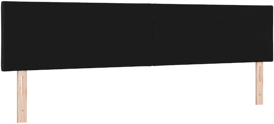 vidaXL Hölzernes Kopfstütze für Betten Schwarz 200x78cm