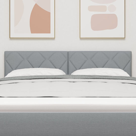 vidaXL Tăblie De Pat Din Țesătură Gri 160x88cm