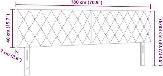 vidaXL Stoff Kopfstütze für Betten Rosa 180x88cm