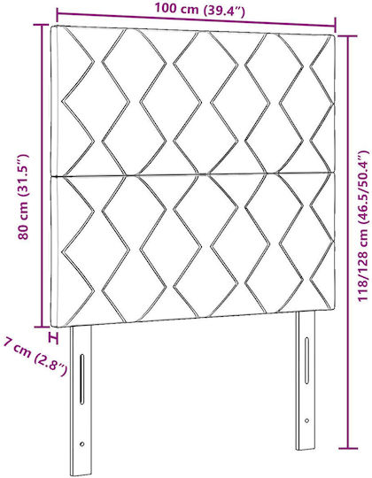 vidaXL vidaXL Hölzernes Kopfstütze für Betten Schwarz 100x118cm