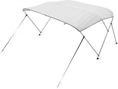 Vevor 3 Bimini Top Bootsverdeck 72" L x 73"-78" B x 46" H Verdeckzelt Hellgrau