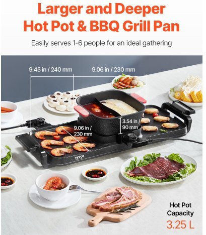 Vevor Teppanyaki Utensil with Adjustable Thermostat 2300W