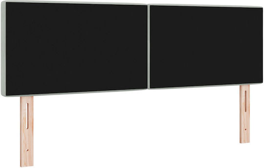 vidaXL Табла За Легло Дървено Светлосив 80x88см