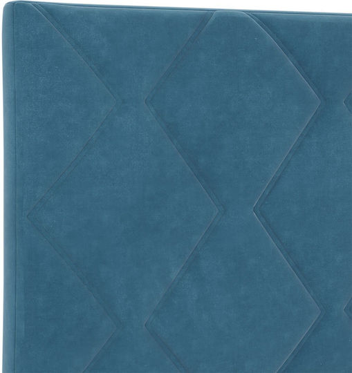 vidaXL Tăblie De Pat Din Țesătură Albastru Închis 144x88cm