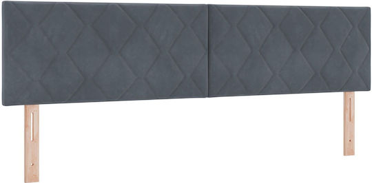 vidaXL Hölzernes Kopfstütze für Betten Dunkelgrau 180x88cm
