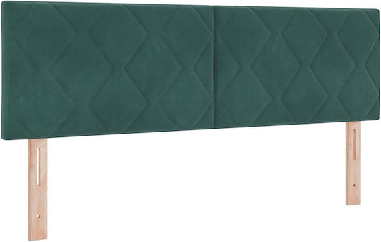 vidaXL Wooden Bed Headboard Dark Green 144x88cm