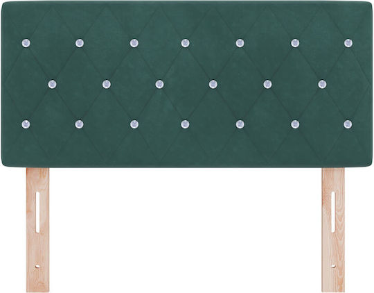 vidaXL Fabric Bed Headboard Dark Green 90x88cm
