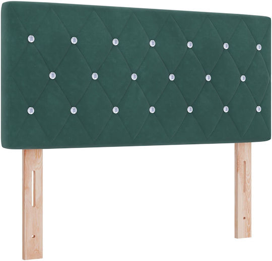 vidaXL Fabric Bed Headboard Dark Green 90x88cm