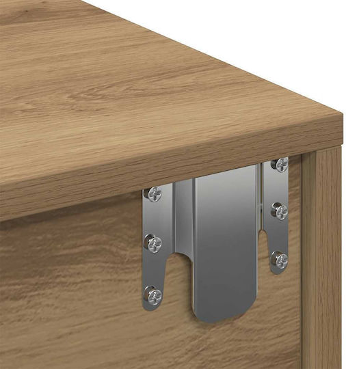 Wall Shelf Oak Artizia 80x33x17cm